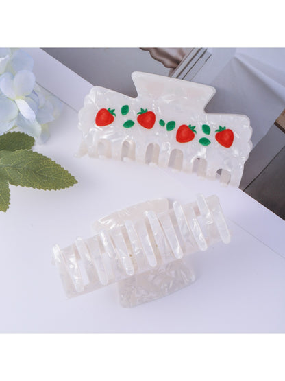Beau - Oversized Strawberry Print Claw Clip