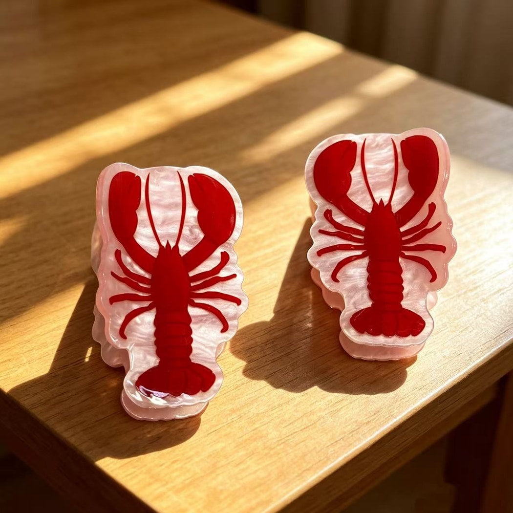 Beau - Glossy Acetate Lobster Shape Claw Clip