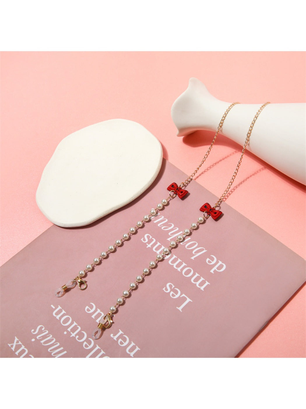 Velra - Bow Accented Beaded Eyeglass Strap