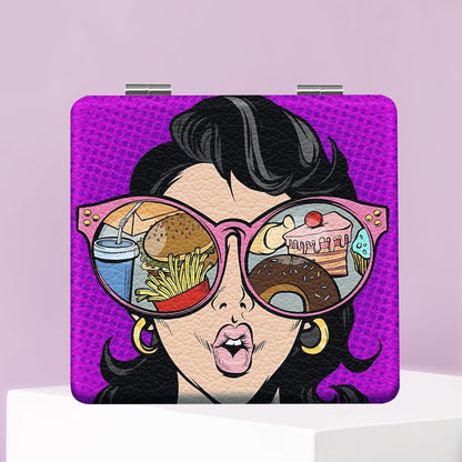 Mirroray - Pop Art Print Foldable Touch Up Makeup Mirror