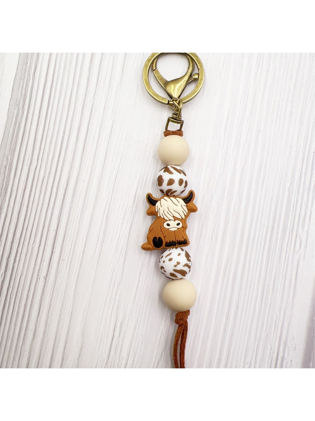 Keypus - Cartoon Yak-shaped Beads Keychain