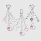 Keypus - Y2K Pink Strawberry Cross Keychain