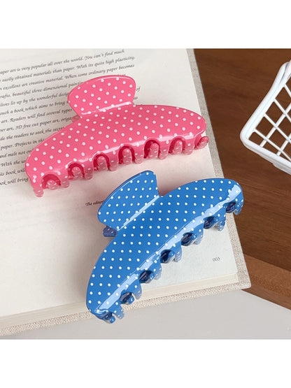 Beau - Rounded Polka Dot Acetate Hair Claw Clip