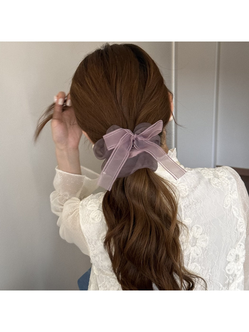 Gifty - Ribbon Bow High Elastic Scrunchie