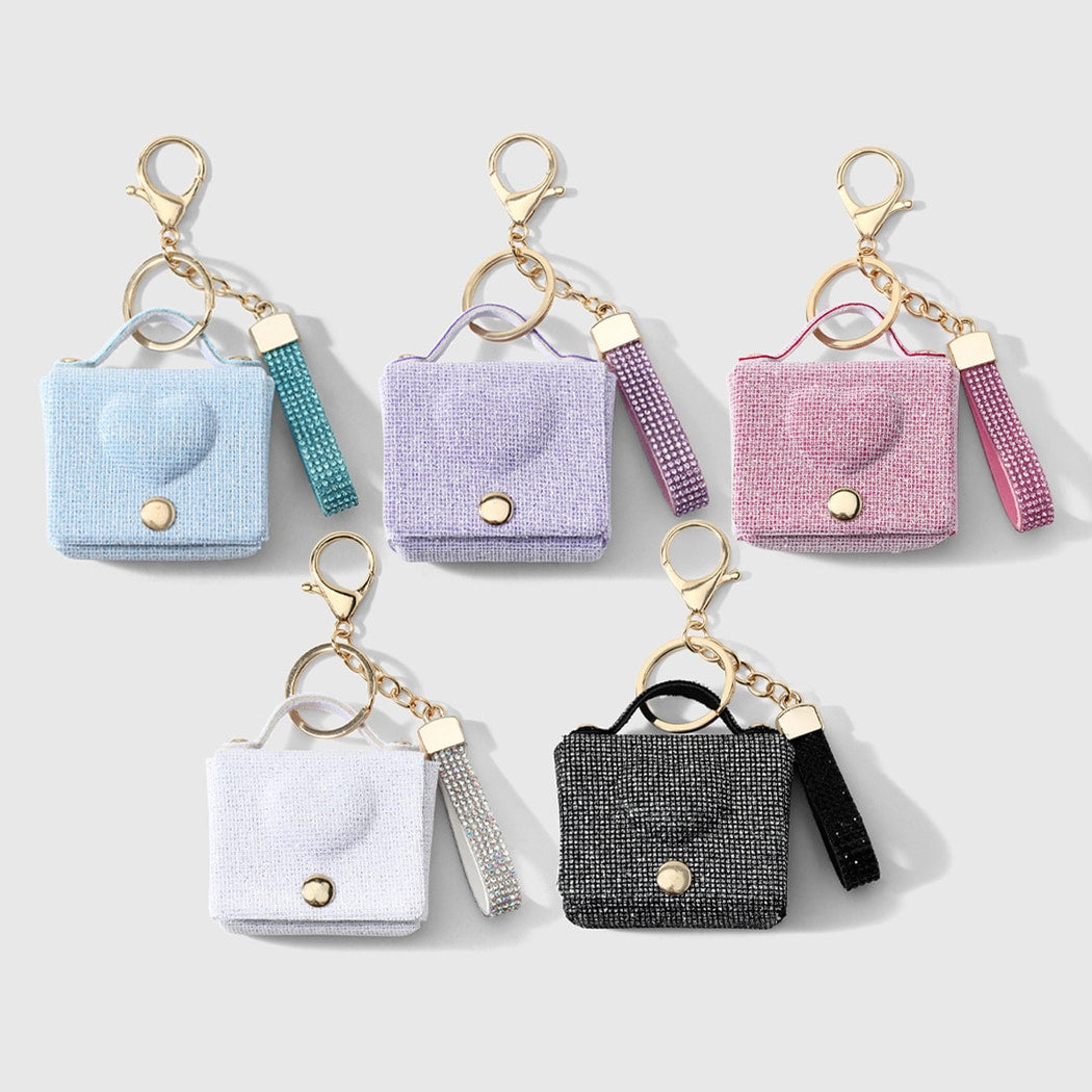 Keypus - Sparkly Heart Mini Bag Design Keychain