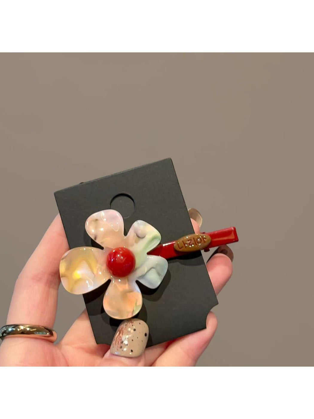 Beau - Glittering Small Floral Hair Clip