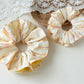 Gifty - Double Sided Pink Yellow Striped Scrunchies