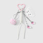 Keypus - Sparkly Cross and Comb Charm Keychain