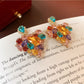 Earedge - Alloy Cluster Design Stud Earrings
