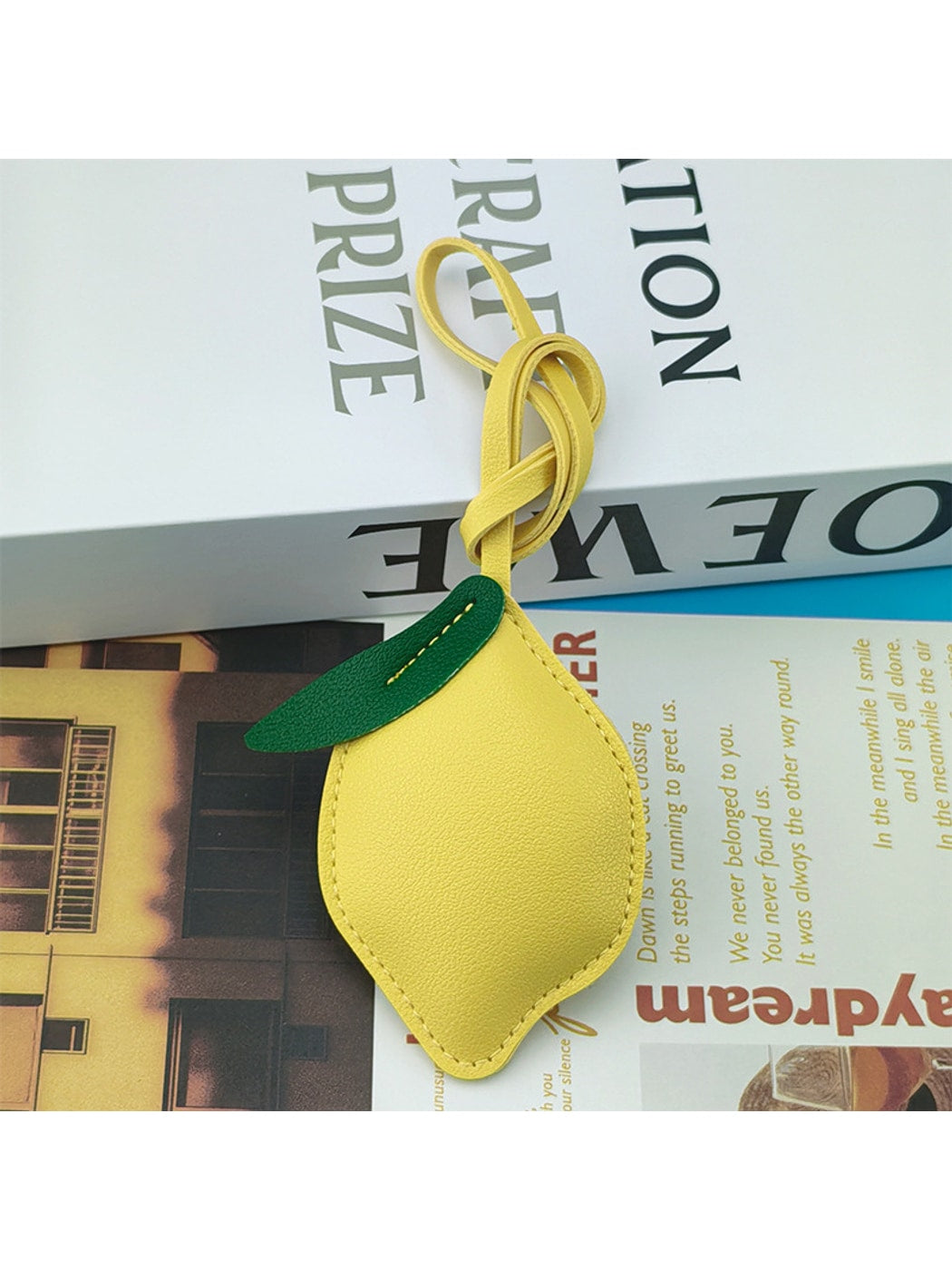Keypus - Decorative Lemon Bag Charm with Strap Keychain