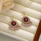 Earedge - Retro Colorblock Hoop Earrings