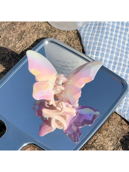 Beau - Gradient Plastic Flower Design Claw Clip