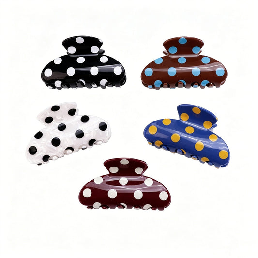 Beau - Sweet Polka Dot Glossy Claw Clip