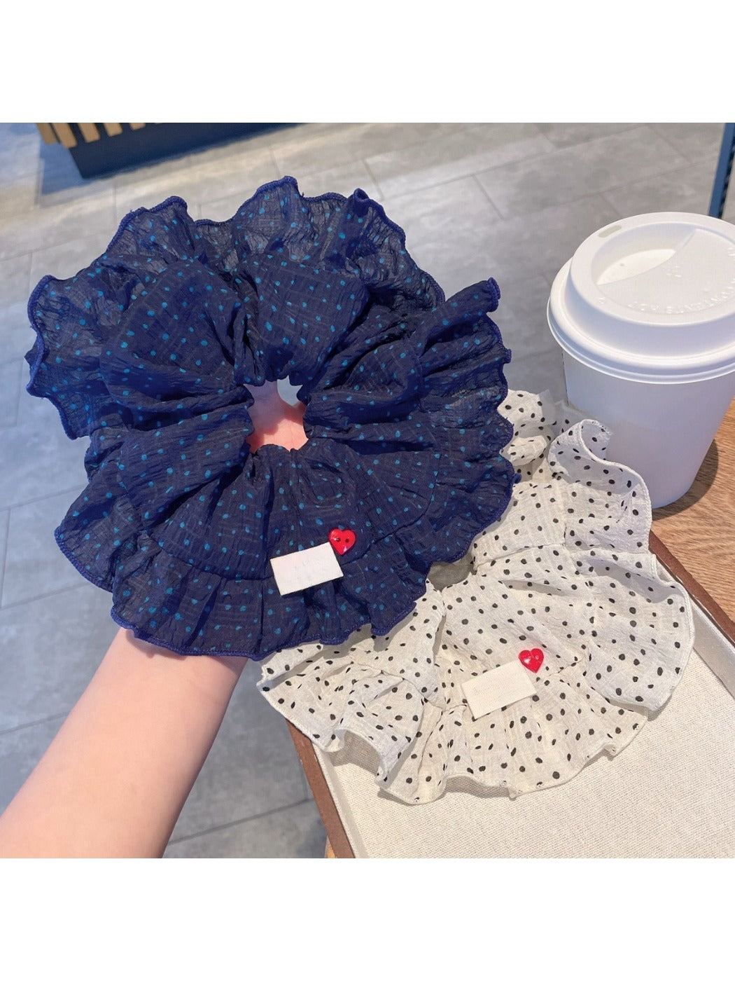 Gifty - Sweet Polka Dot Voluminous Scrunchie