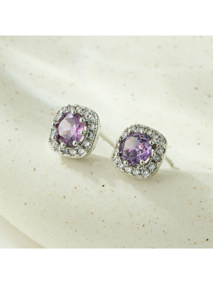Earedge - Minimal Geometric Square Alloy Stud Earrings