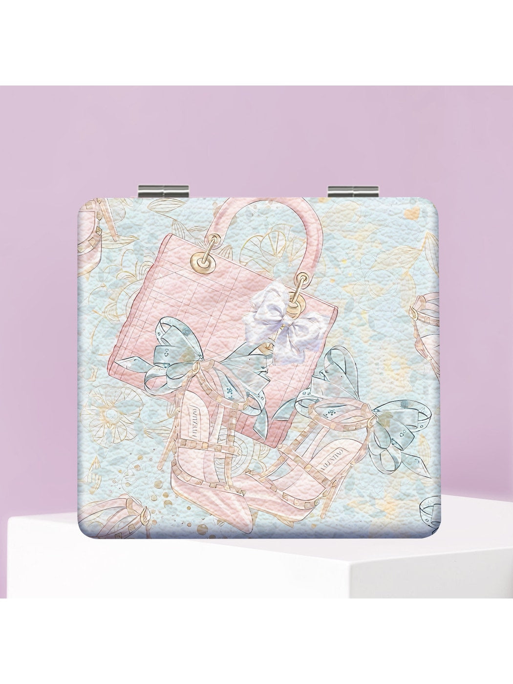Mirroray - Cartoon Print Foldable Makeup Touch-Up Mirror