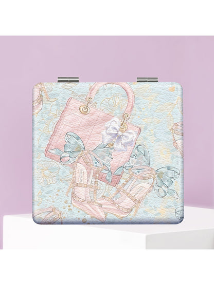 Mirroray - Cartoon Print Foldable Makeup Touch-Up Mirror