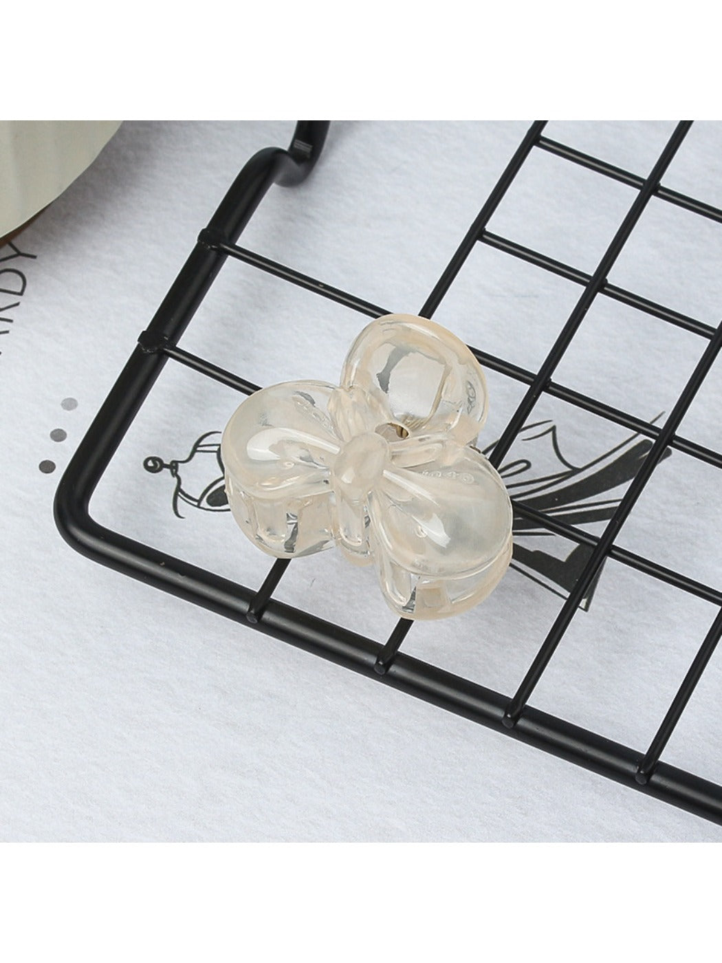 Beau small butterfly claw clip photographed from above showing full shape