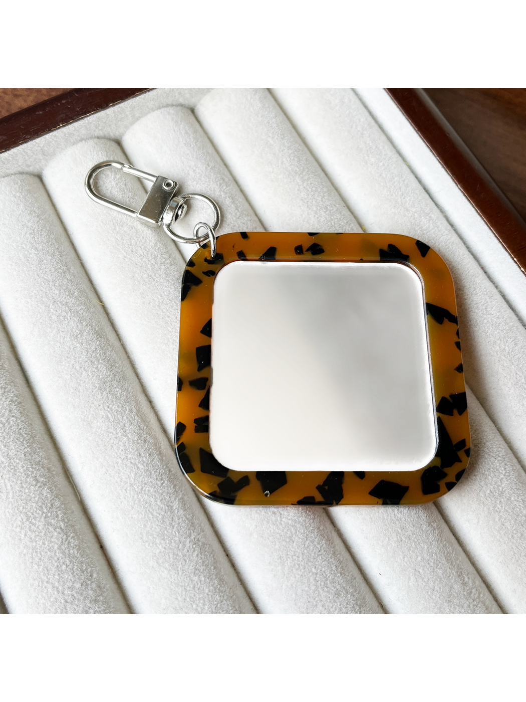 Keypus - Acrylic Square Mirror Bag Charm Keychain
