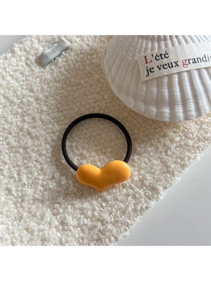 Gifty - Minimalist Solid Color Heart Hair Tie