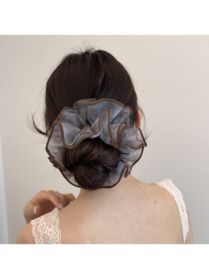 Gifty - Soft Look Printed Polyester Ponytail Scrunchie