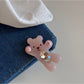 Beau - Cute Bear Oval Rhinestone Side Hair Clip