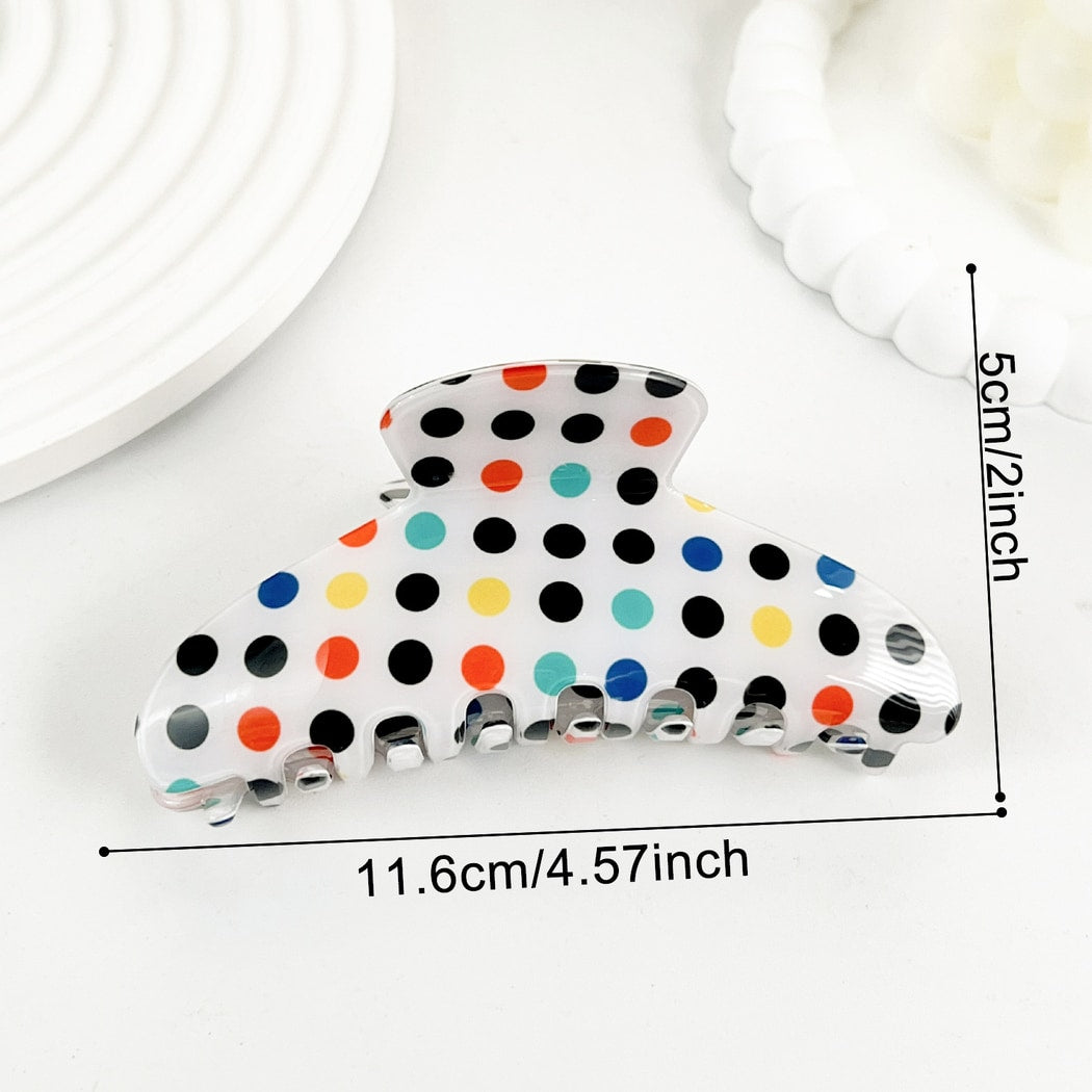 Beau - Classic Polka Dot Patterned Claw Clip