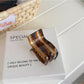 Beau - Marbled Acetate Rectangular Claw Clip