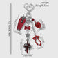 Keypus - Halloween Burgundy Cross and Bow Keychain
