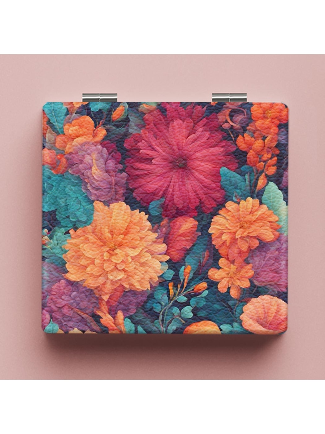 Mirroray - Floral Print Foldable Touch-Up Mirror