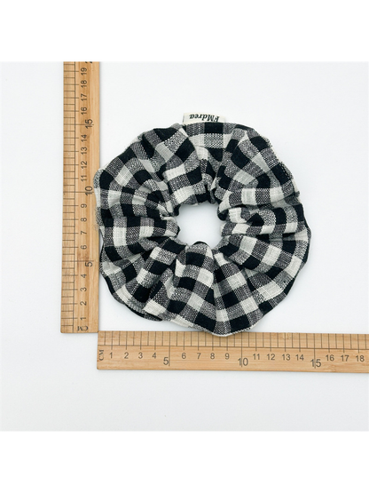 Gifty - Check Pattern Polyester Scrunchie