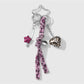 Keypus - Leopard Print Heart and Star Key Ring Charm
