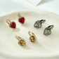 Earedge - Heart Design Alloy Electroplated Earrings