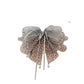 Beau - Polyester Bow Accent Leopard Pattern Claw Clip
