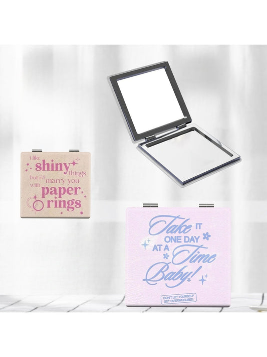 Mirroray - PU Leather Glass Folding Makeup Mirror