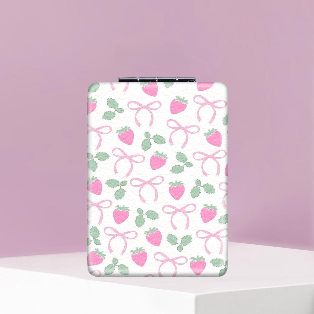 Mirroray - Portable Bow Print Folding Makeup Mirror