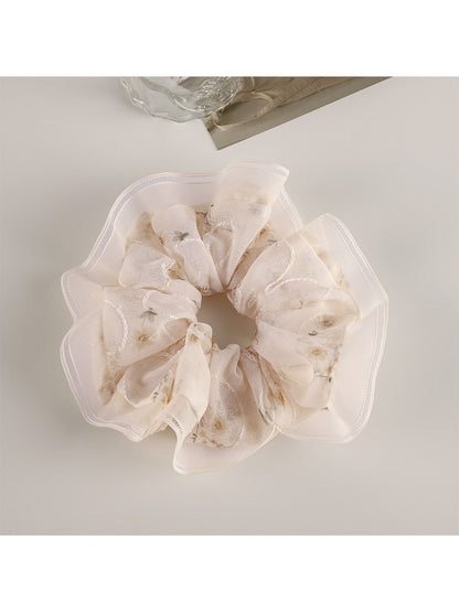 Gifty Sweet Graceful Floral Scrunchie paired with matching floral outfit on a model