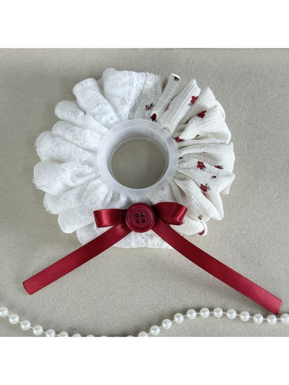 Gifty - Floral Patchwork Ribbon Button Scrunchie