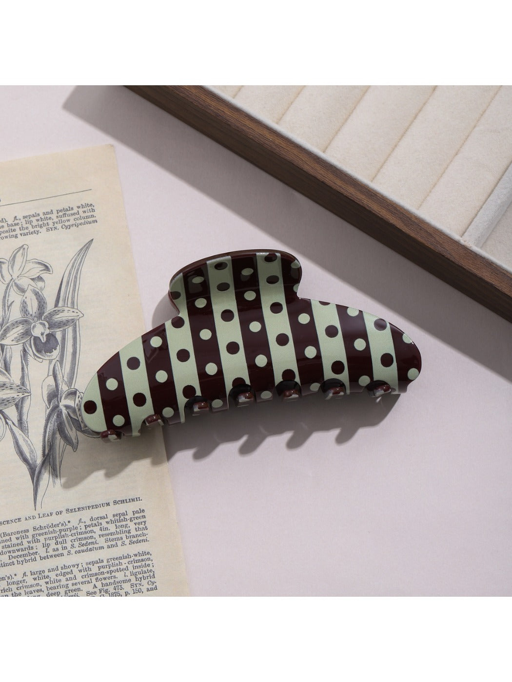 Beau - Retro Striped & Polka Dot Claw Clip