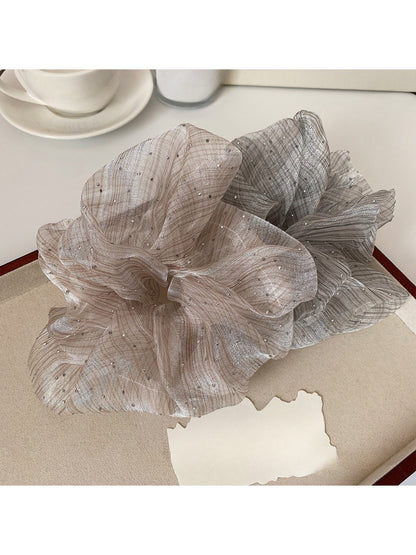 Gifty - Seersucker Starry Polka Dots Scrunchie