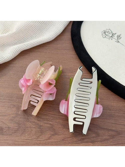 Beau - Fashion Lily Pattern Acetate Hair Clip