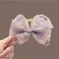 Beau - Soft Sheer Bow Patterned Claw Clip