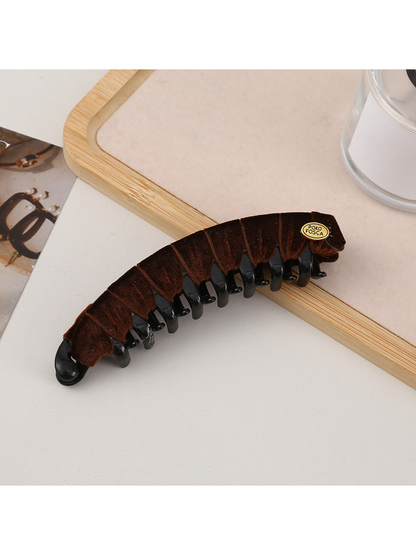 Beau - Curved Velvet Wrapped Hair Clip