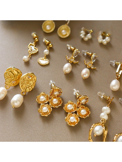 Earedge - Vintage Irregular Sculpted Drop Earrings