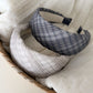 Gifty - Plaid Padded Fabric Check Pattern Headband