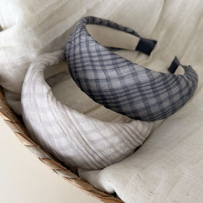 Gifty - Plaid Padded Fabric Check Pattern Headband