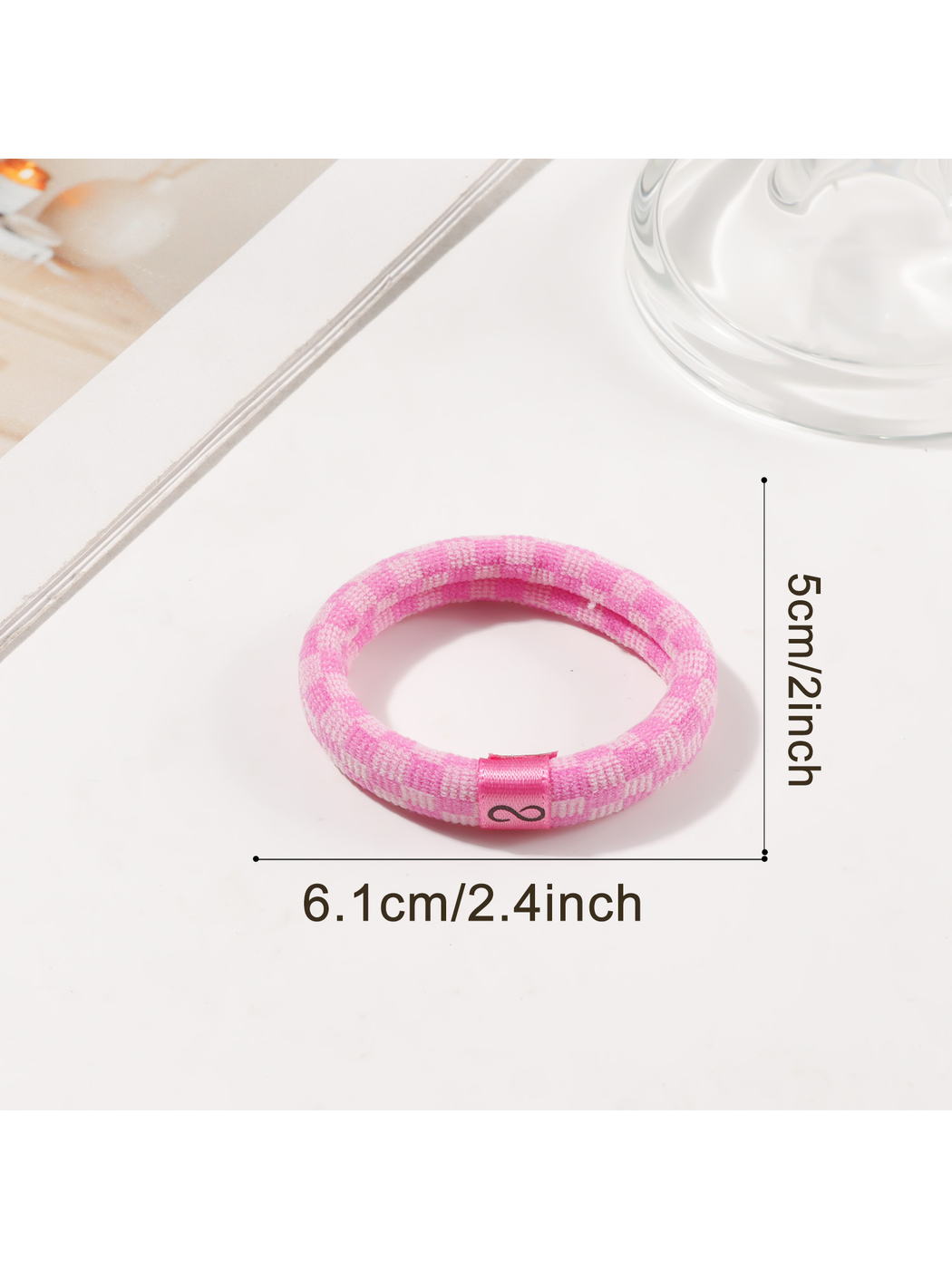Gifty - Plaid High Elasticity Ponytail Hair Tie