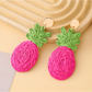 Earedge - Pineapple Raffia Alloy Drop Earrings