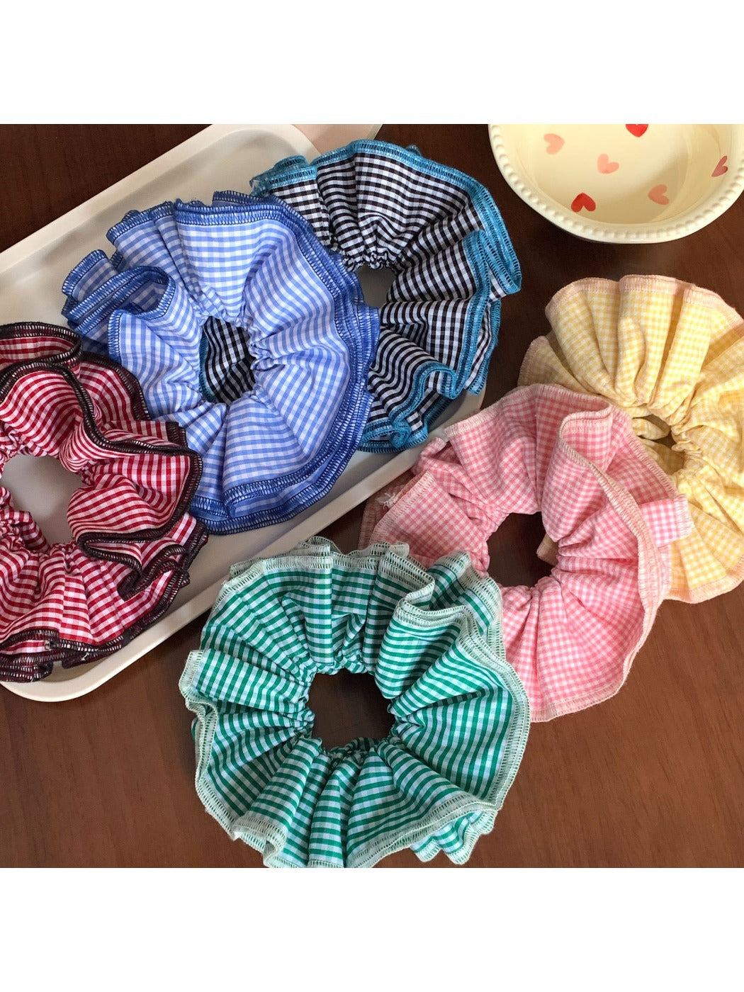 Gifty - Double-Layered Plaid Hair Tie