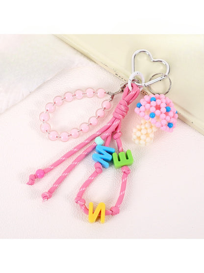 Keypus - Beaded Mushroom-Shaped Keychain